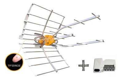 Televes UHF-antenni TForce Ellipse Boss, LTE700-Ready, 38dBi (Boss On), 470-698MHz, sis&auml;lt&auml;&auml; virtal&auml;hteen