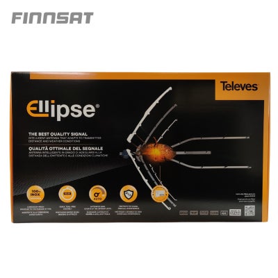 Televes UHF-antenni TForce Ellipse Boss, LTE700-Ready, 38dBi (Boss On), 470-698MHz, sis&auml;lt&auml;&auml; virtal&auml;hteen