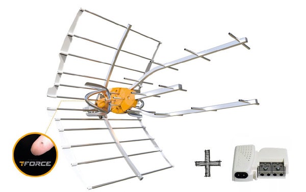 Televes UHF-antenni TForce Ellipse Boss, LTE700-Ready, 38dBi (Boss On), 470-698MHz, sis&auml;lt&auml;&auml; virtal&auml;hteen